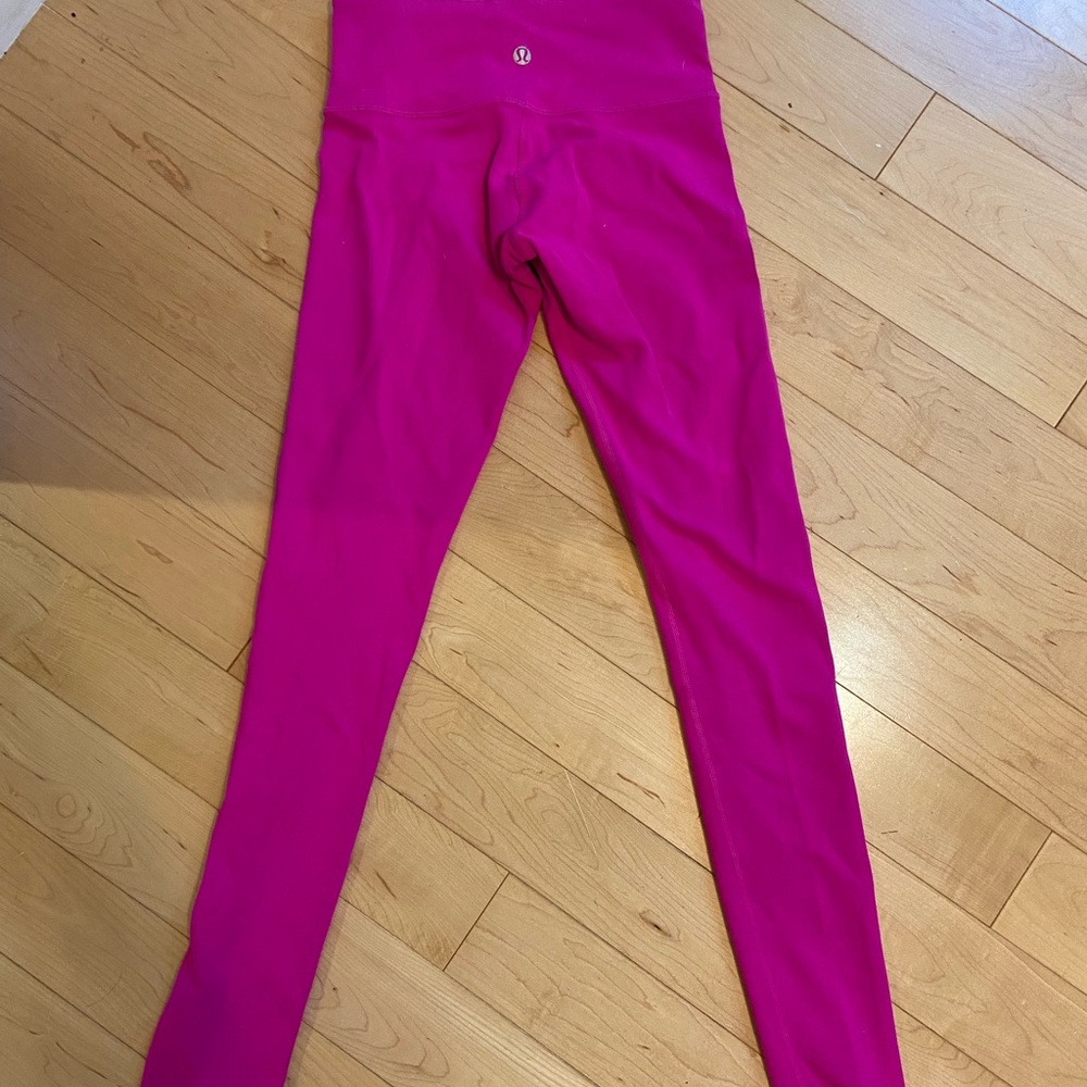 Reverse Pink  and Black Lululemon Leggings
